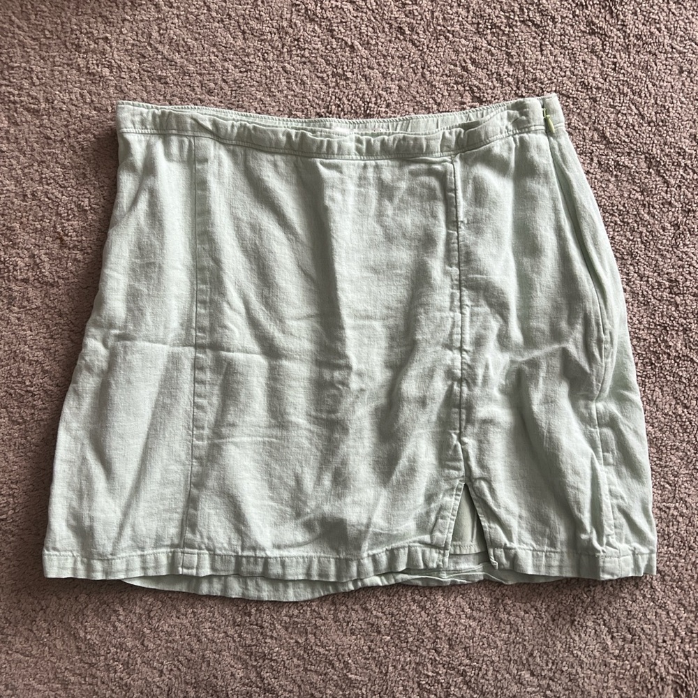 Abercrombie & Fitch Mint Green Linen Skirt